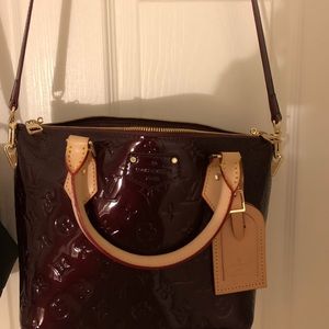 genuine louis vuitton burgundy bag